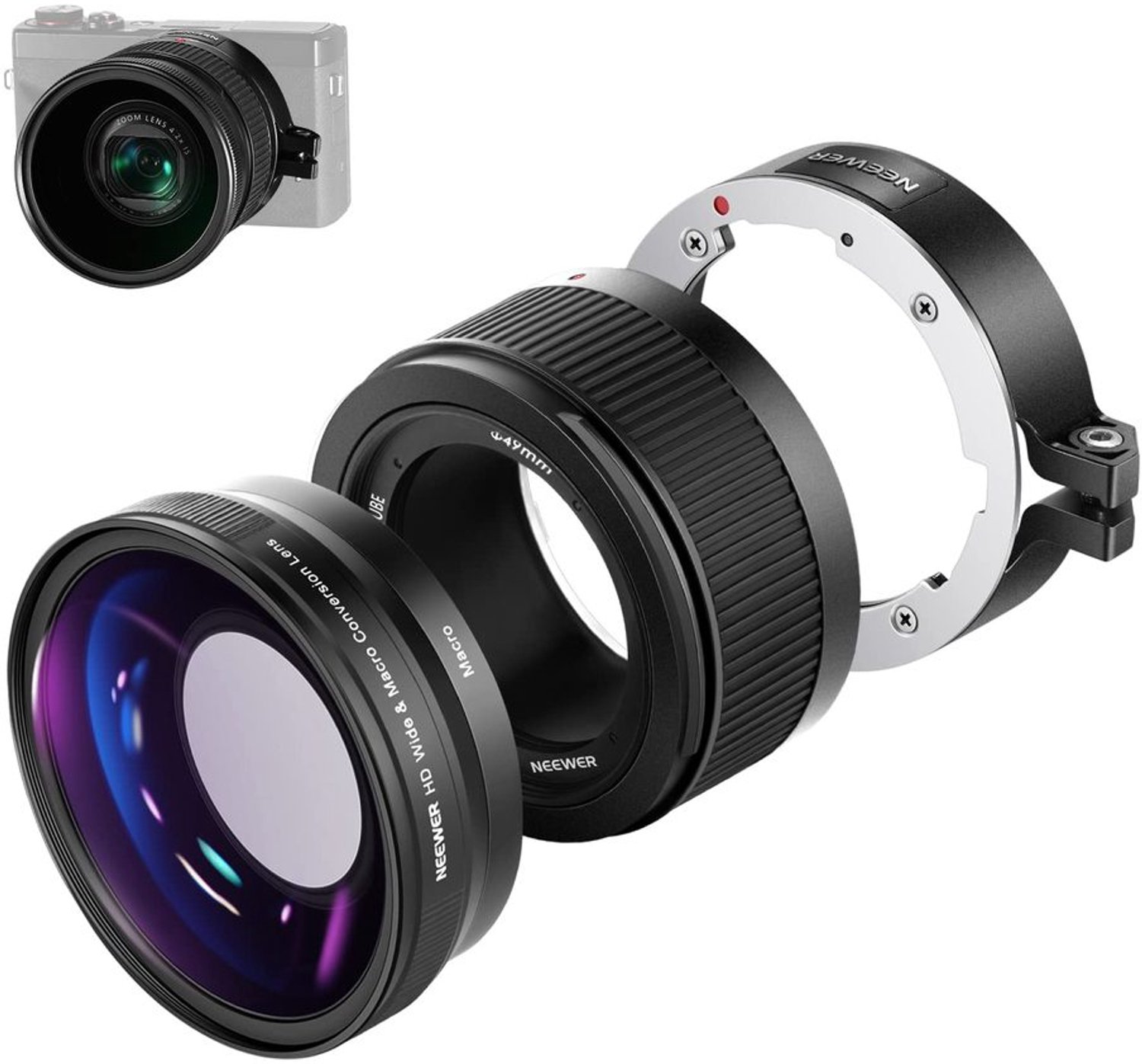 18mm HD Groothoeklens en Macro Lens voor Canon G7X Mark III