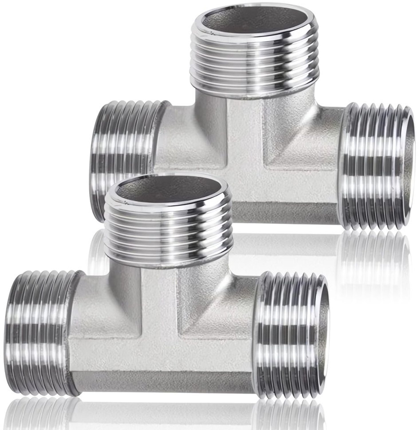 2 Stuks T-Stuk Wateraansluiting 1/2 Inch - Male Thread Connector