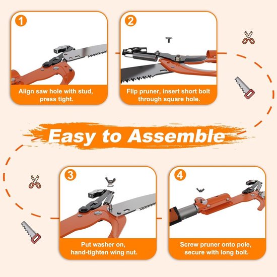 Boomtrimmer met Verstelbare Steel van 3 tot 12 FT — afbeelding 3