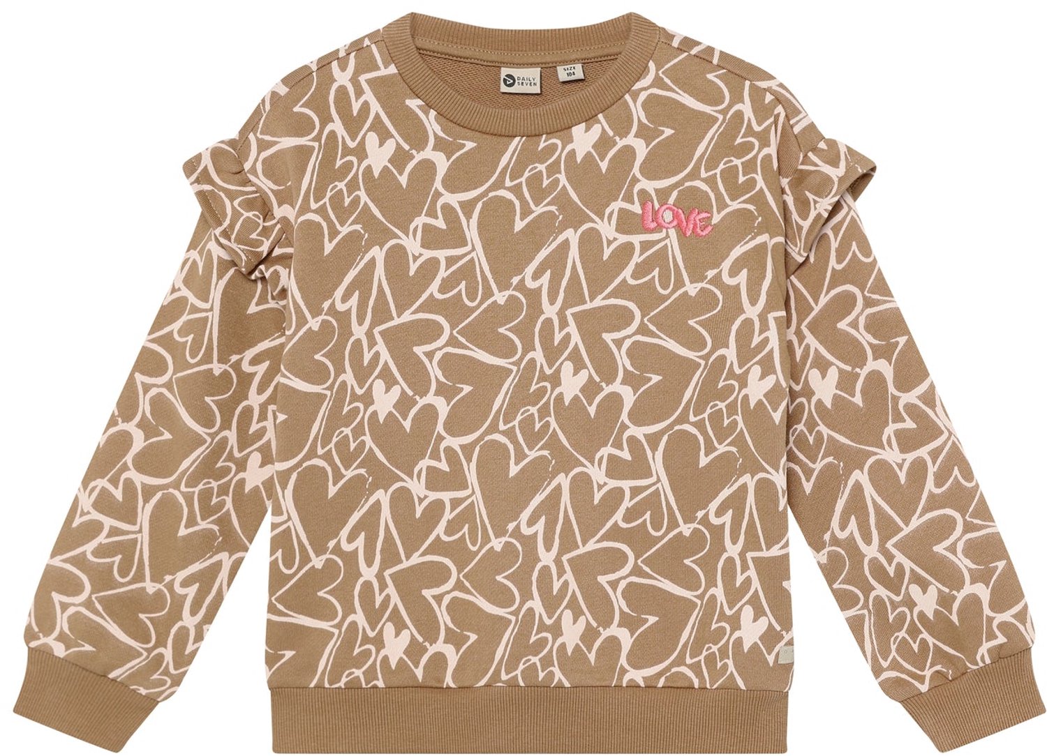 Daily7 - Sweater Allover Print - 2043 Affogat - Maat 122