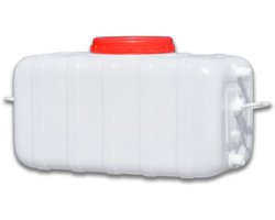 Platte Watertank Wateropslagcontainer Outdoor Dikke Plastic Kan Food Grade Waterdrager met Kraan Buitenshuis Kamperen Wandelen Noodgeval(Size:50L)