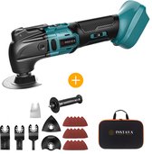 Instava Accu Multitool 18V – Oscillerende Multitool Set zonder Accu – 7 Opzetstukken – 15 Schuurvellen – Makita 18V LXT Compatibel