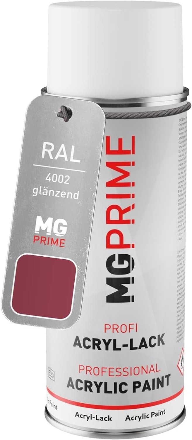 Acryllak spuitbus 400 ml - RAL 4002 Roodpaars - glanzend - sneldrogend voor carrosseriedelen - ServiceTopper