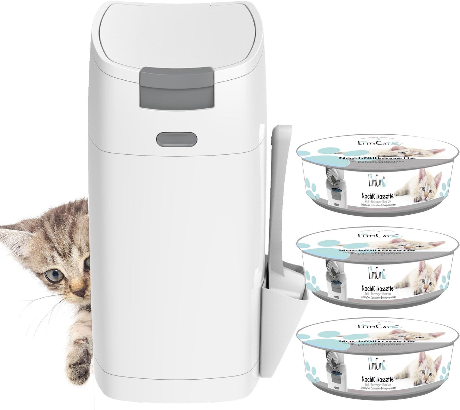 Kattenbakemmer - Met folieslang - 3 navulcassettes