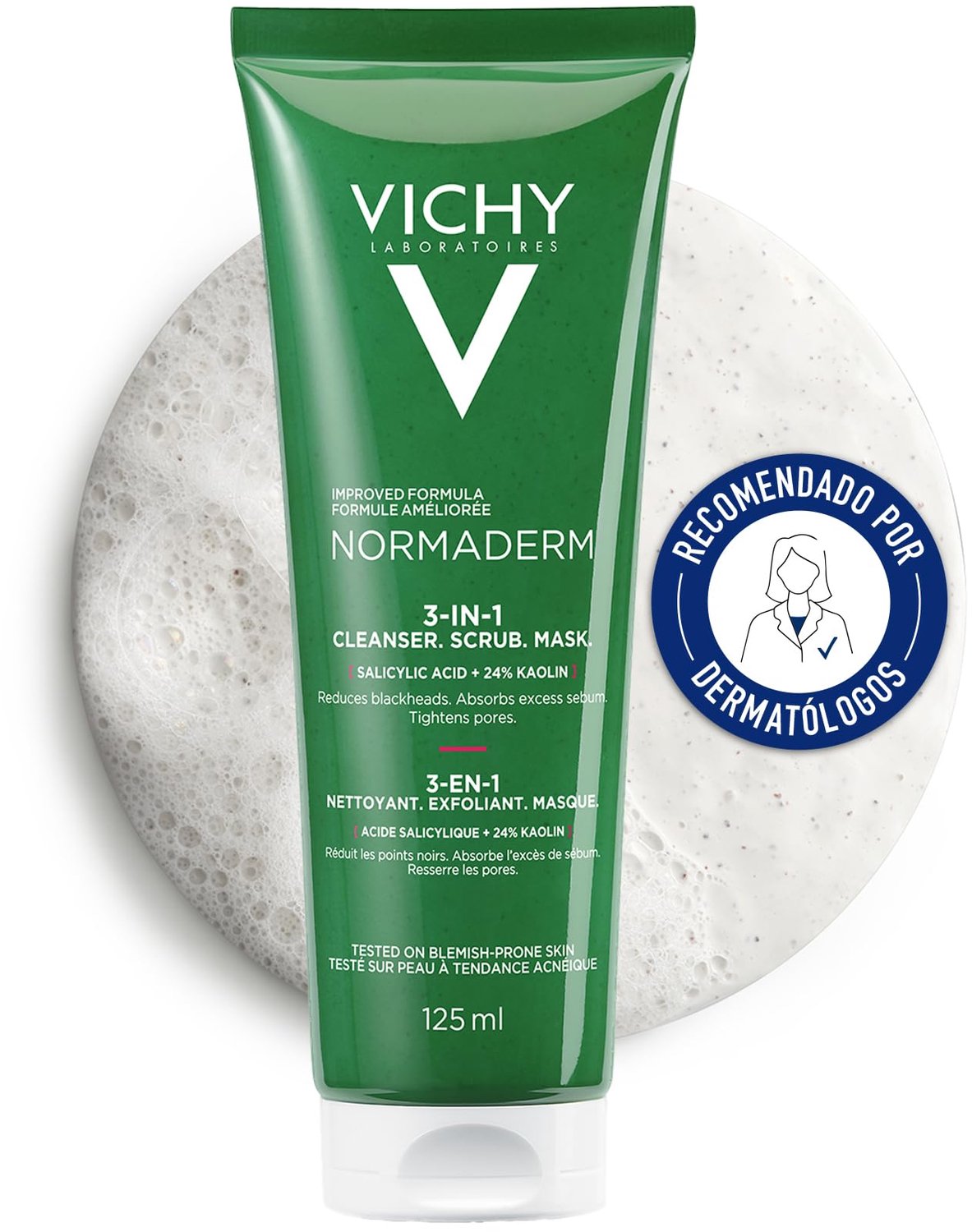 3-in-1 Exfoliant, Reiniging en Masker 125 ml