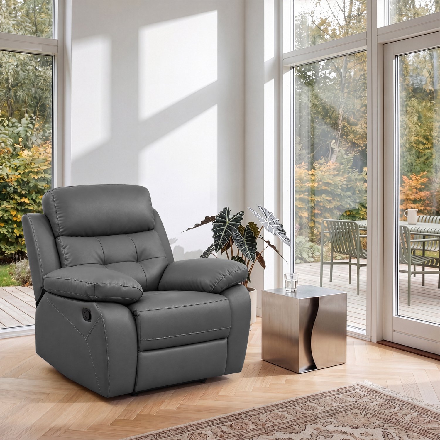 Notio Living Lannilis - Relaxfauteuil Manuel (100 x 97 x 92 cm) Grijs