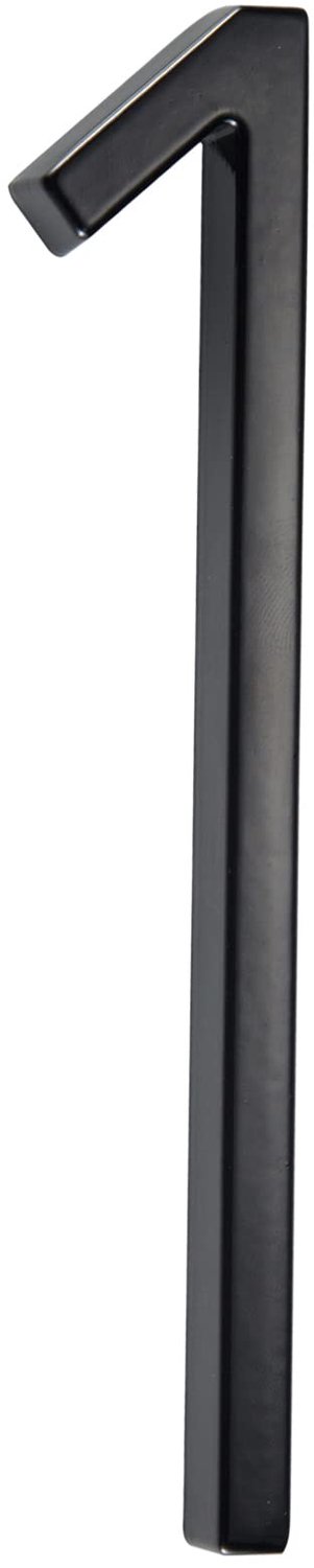Moderne Huisnummerplaat 6 inch - Zinklegering in zwart