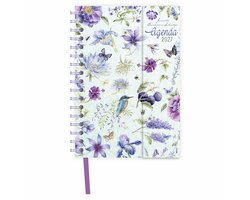 Agenda - Blauwe bloemen - Janneke Brinkman - Spiraal, luxe - 2027 - 11x15,5cm