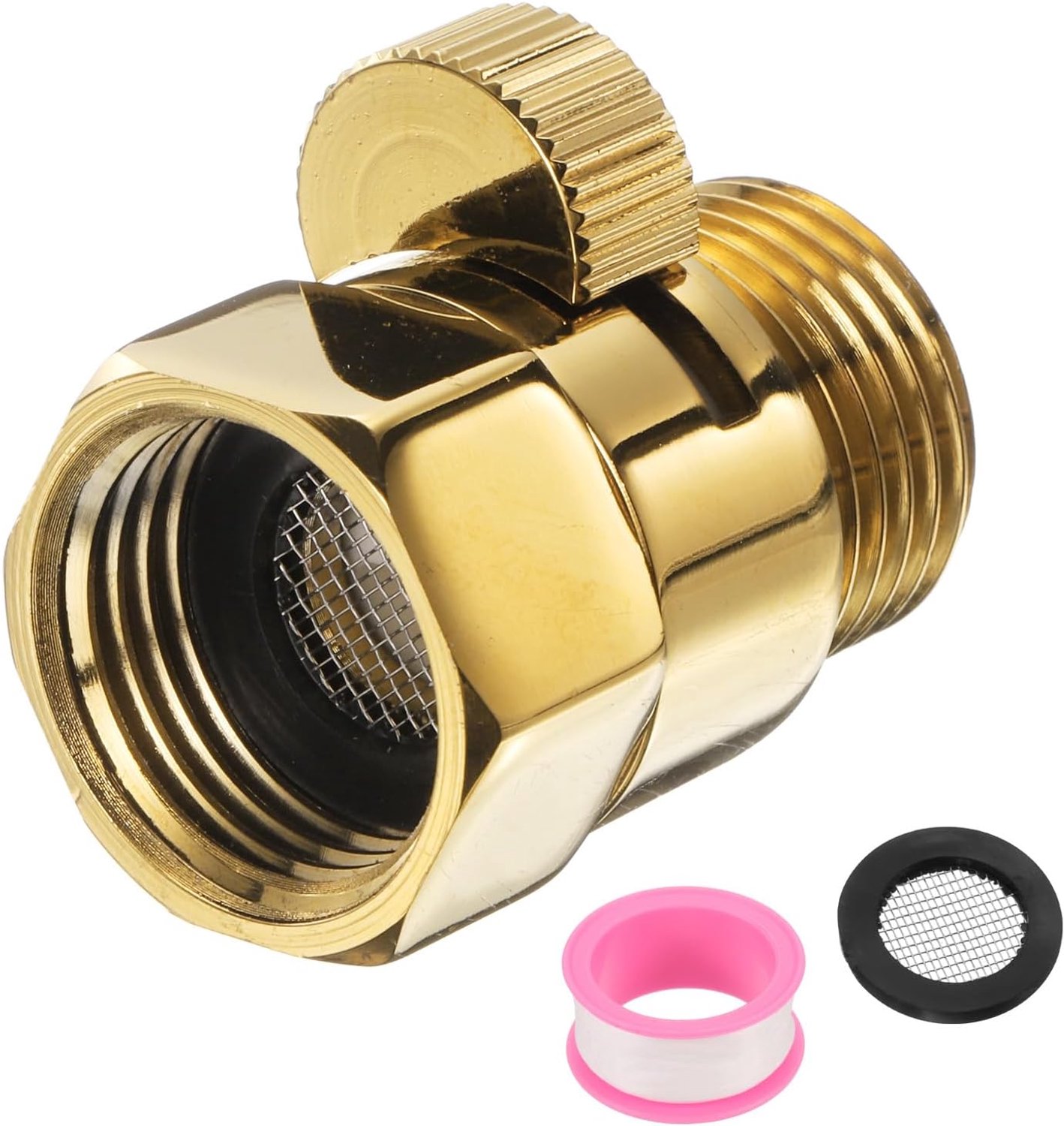 douchekop afsluitventiel G1/2" - messing chroom 39 mm - met PTFE band - ideaal voor douchesysteem - m-winkel