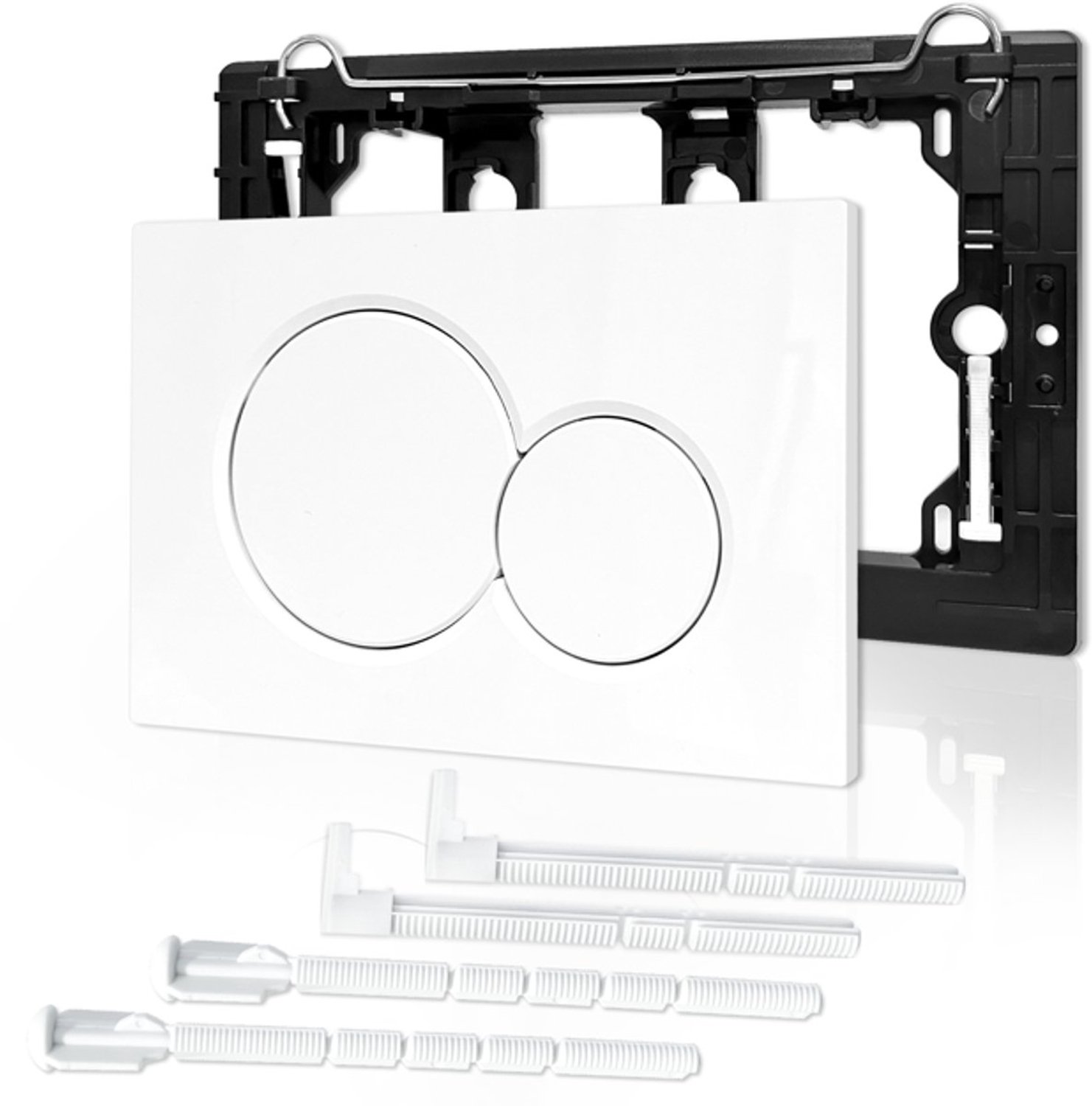 Bedieningspanelen - Geschikt voor Geberit UP320/UP300 & SIGMA01/20/21/30/40/50 - Toiletten bedieningsplaat - 2-toets spoeling - WIT