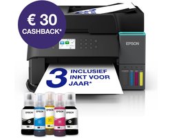 Epson EcoTank ET-3950 - All-in-One Inkttank Printer - Kleurenscherm - Dubbelzijdig afdrukken, scannen én kopieren - ADF