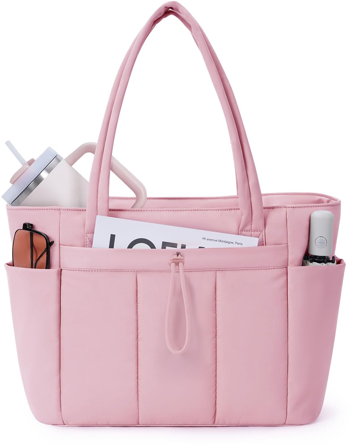 Pyreta schoudertas dames - Laptopvak en bekerhouder - Roze