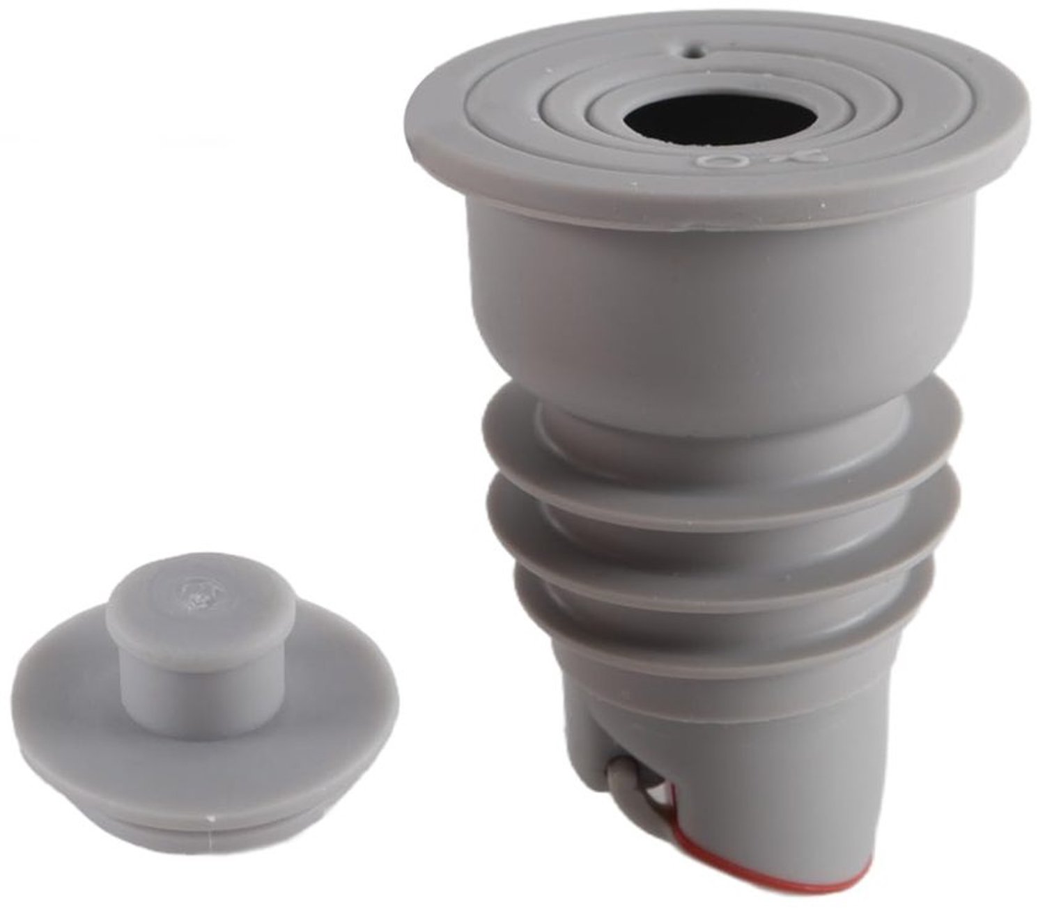 Afvoerplug Uitstekende Afdichting - Afvoerplug Wasmachine - Afvoerbuisconnector - Siliconen - Grijs - Geschikt voor 18-35 mm
