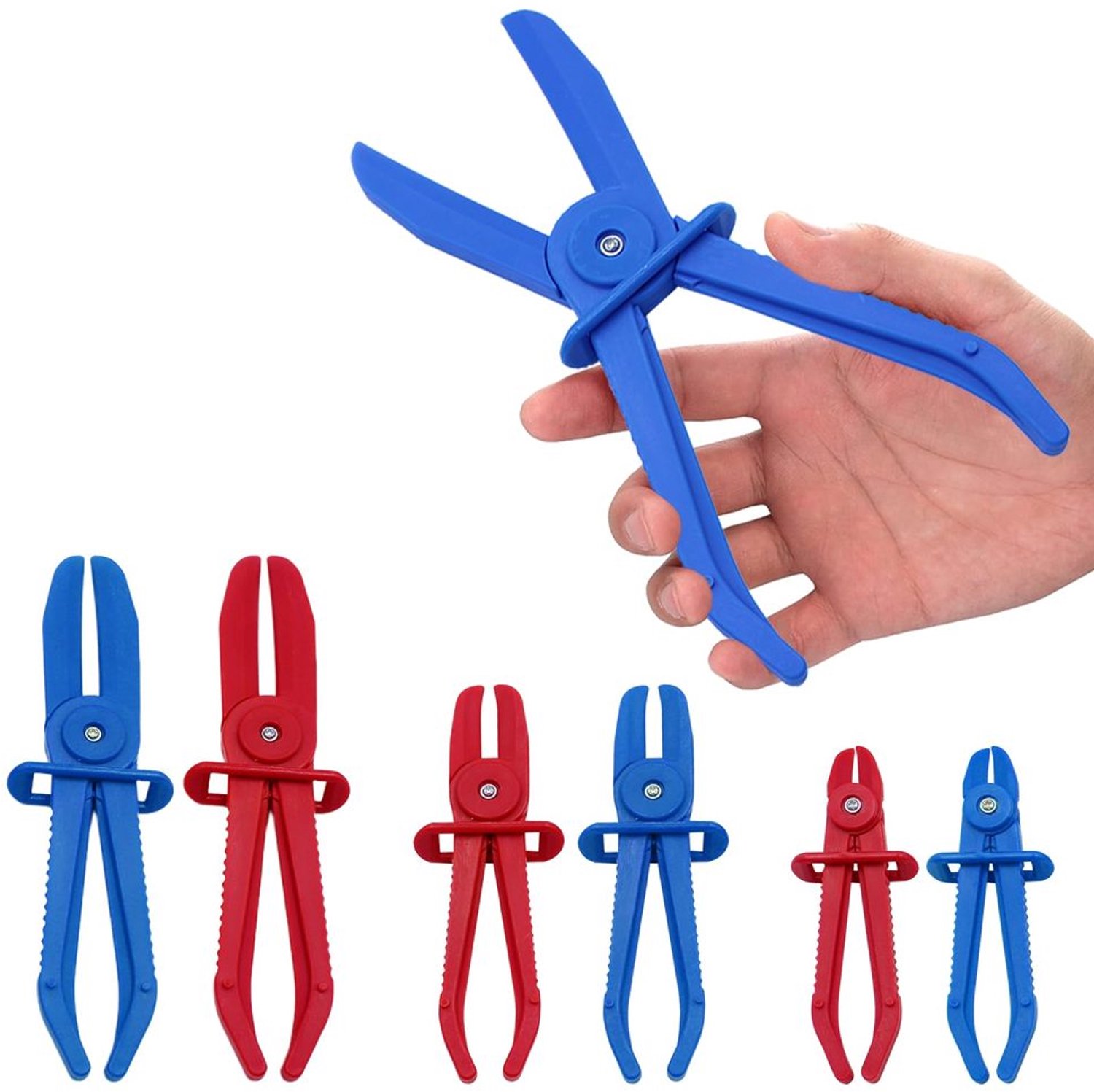 Set van 6 Slangklemmen met Klemtangen voor Diverse Toepassingen