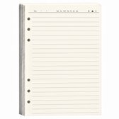 Vultera A5 navulling gelinieerd – 6 gaten – 100 vellen ivoorwit papier – refill voor notitieboek & journal