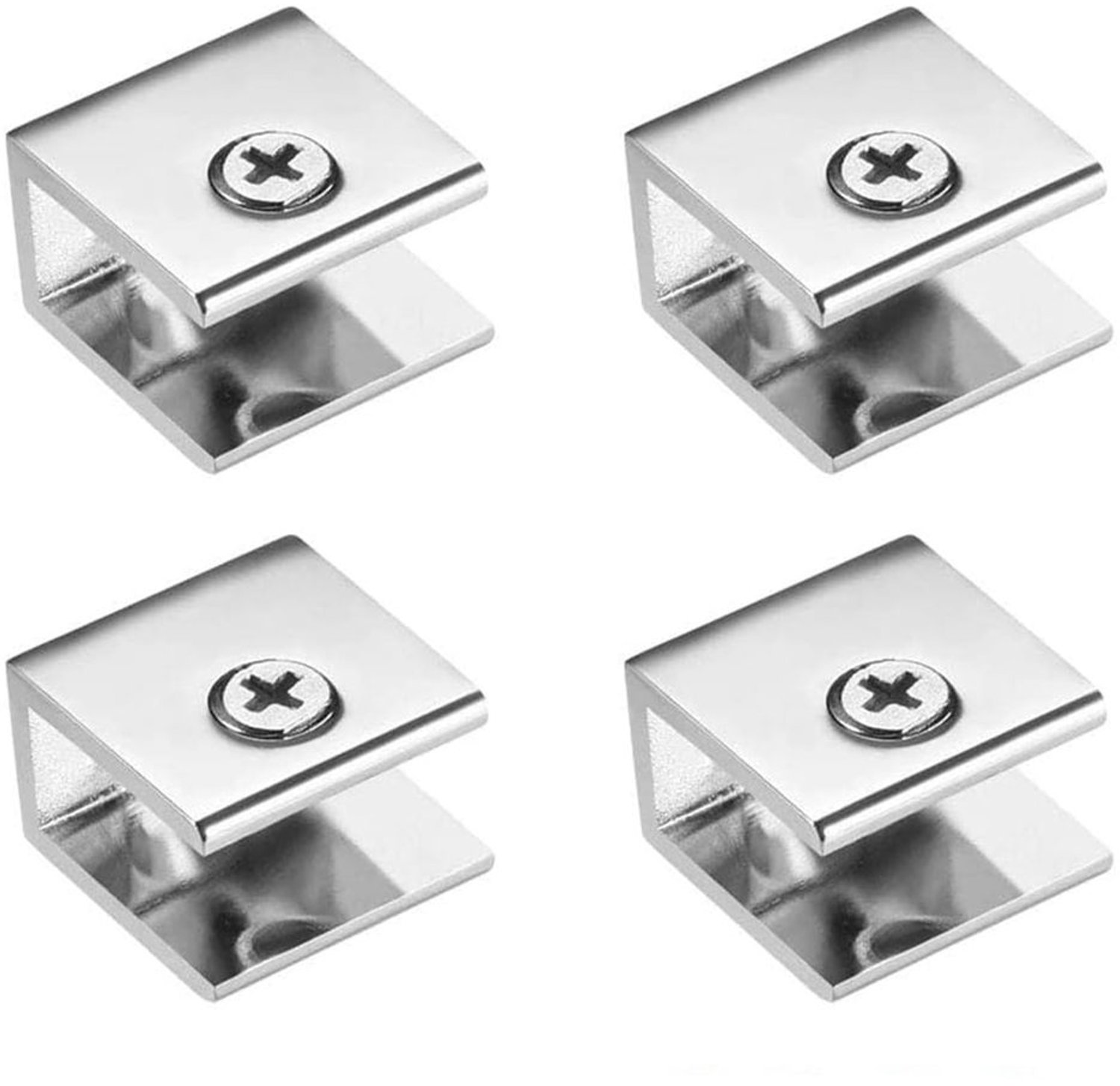4 Stuks Muurbeugels voor Glas - Stevige Steun voor Badkamer en Balkon