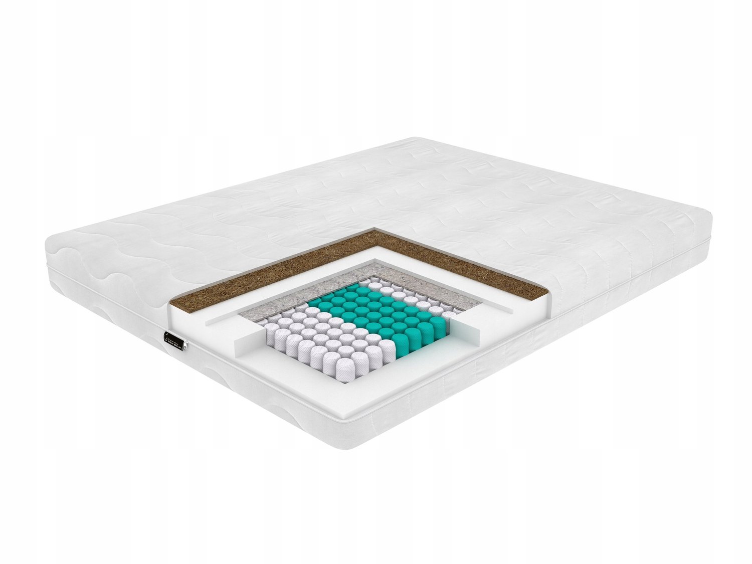 Rem-Sen Medi Plus - Pocketveringmatras - 180 x 200 cm - Kokosvezel - 7 comfortzones - H3/H4 Wit