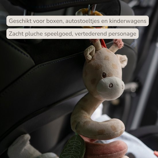 Nattou Verticale Activiteitenspiraal Baby Giraf Gina - Baby Speelgoed - Boxspiraal voor Thuis of Onderweg - 28 cm - Meerkleurig — afbeelding 4