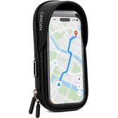 ORIGIN™ Telefoonhouder Fiets Waterdicht - Universeel - Scooter, E-bike & Motor - Gsm Houder Fiets - Fietshouder - Fiets Telefoonhouder - Smartphone Houder Fiets - Zwart / Carbon Look - Phone Holder Bike