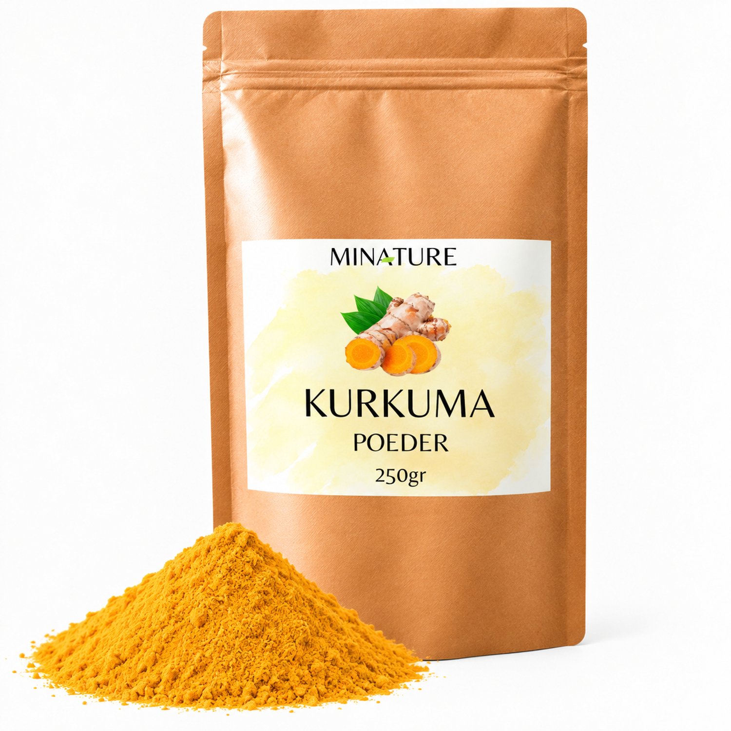 Kurkuma Poeder 250gr - Geelwortel, Turmeric Powder - Supplement - Cosmetica - Foodgrade