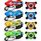 Pumpify Lasergame Set Voor Kinderen – 4 Spelers – Speelgoed Pistool – Lasergame Speelgoed – Lasergame Set – Lasergame Pistolen – Speelgoed – 6 jaar – 7 jaar – 8 jaar – 9 jaar – 10 jaar – Inclusief Vesten – Speelgoedboek