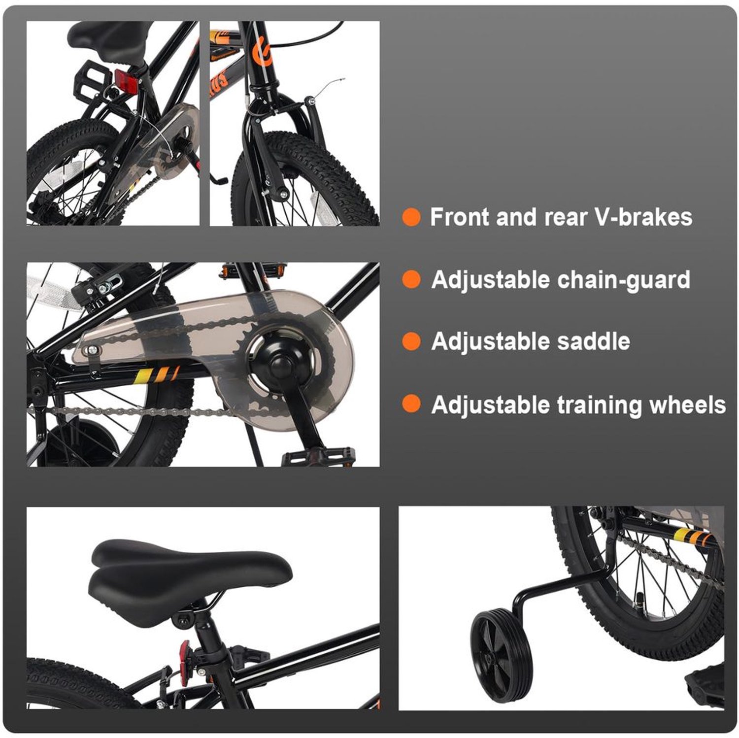 16 Inch Kinderfiets met Lichtgewicht Ontwerp