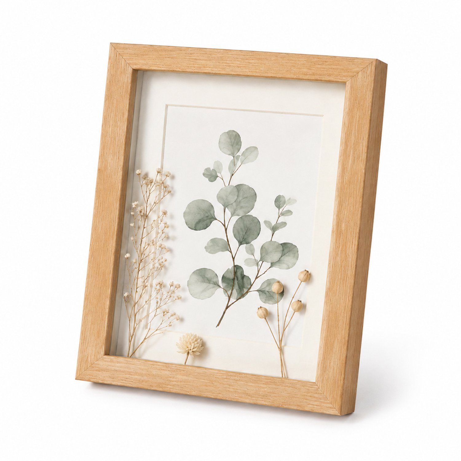 SWGOTA MDF-fotolijst naturel, 8 x 10 inch (20,3 x 25,4 cm), 2 cm diepe binnenruimte, met glas en afbeelding