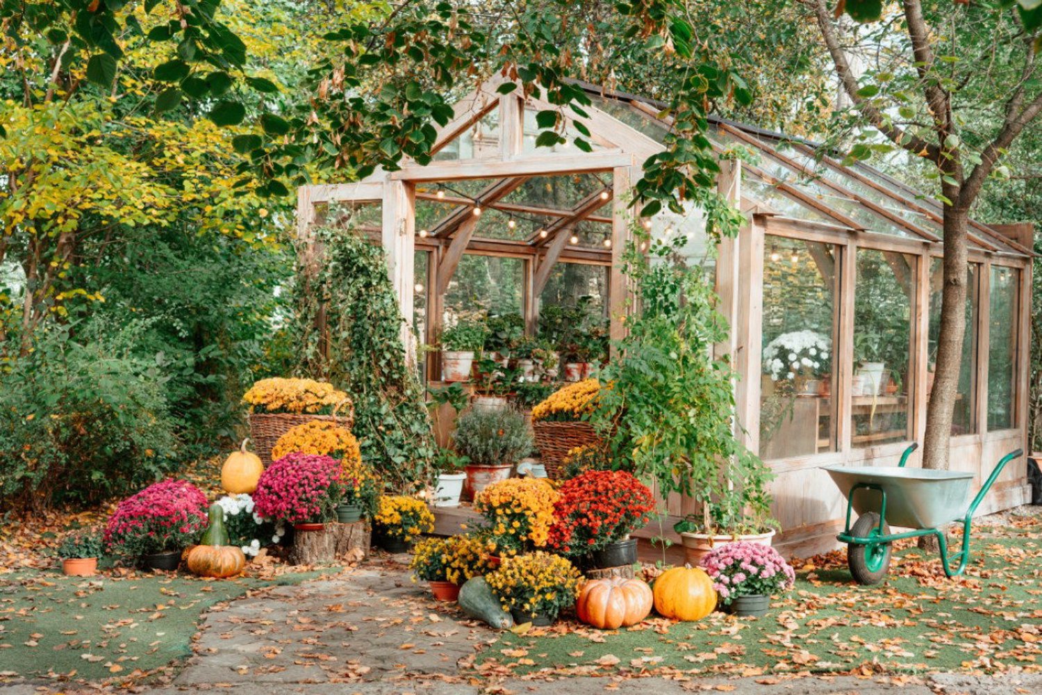 Vgdesign Herfsttuin met pompoenen 70x50 tuinposter banner VGDesign onbekend