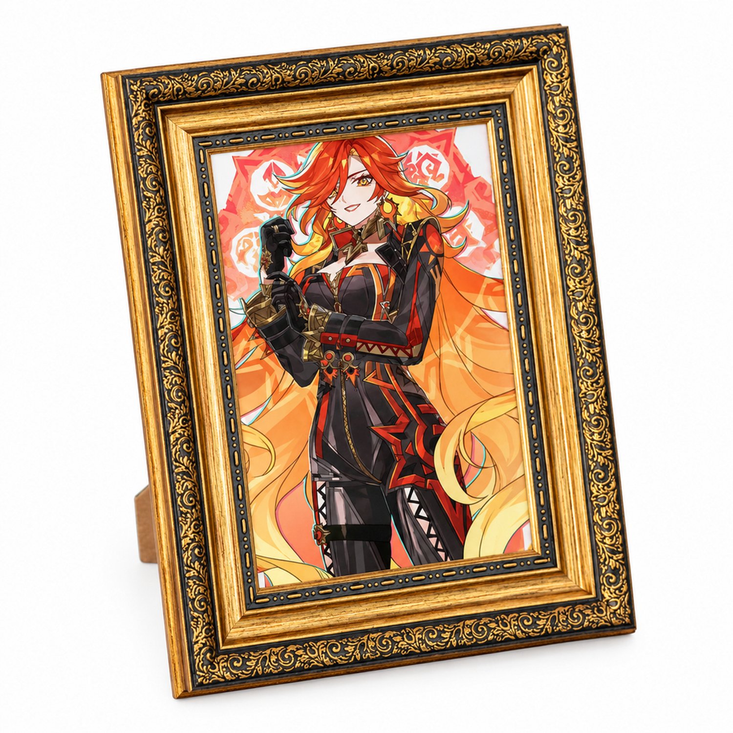 SWGOTA Antiekgouden fotolijst 8 inch - Binnenmaat 15,1 x 20,3 cm - Rechthoekig met klassieke ornamenten en gelaagde rand - Zonder afbeelding