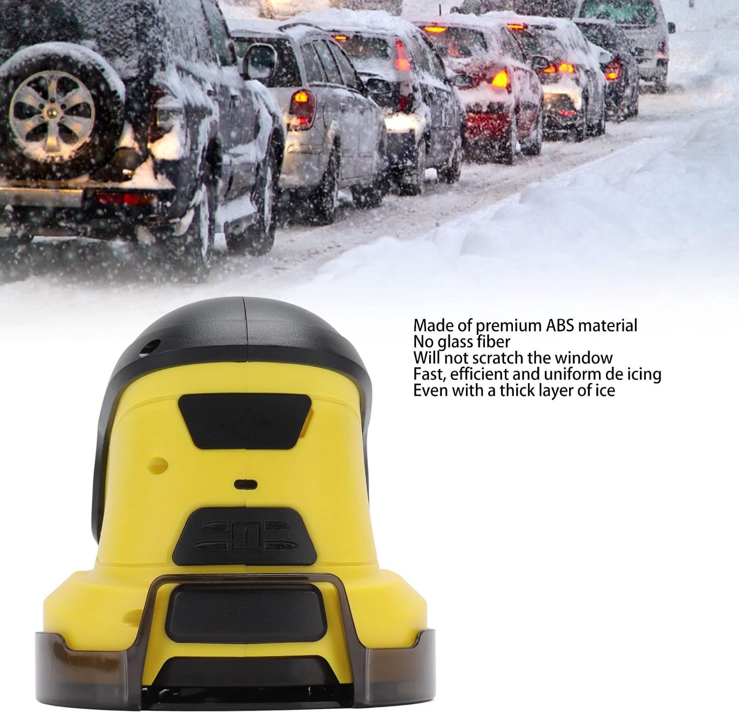 Elektrische ijskrabber - Accu-ijskrabber - IJskrabber Auto - Auto - Scooter - Sneeuw-ijskrabber met roterende schijf - Automatisch ijs verwijderen - Ice scraper - Ronde IJskrabber - Oplaadbaar USB - Ramen en windschermen – foto 2
