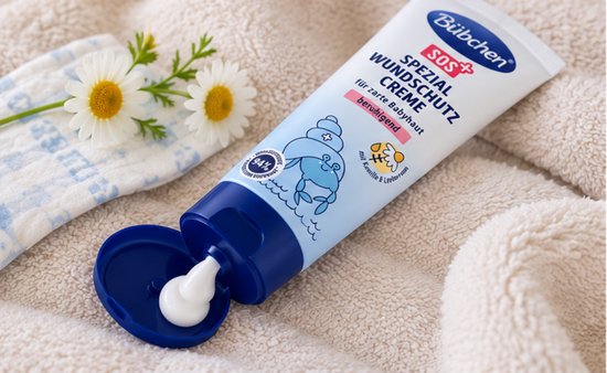 Bubchen SOS Spezial Wundschutz Crème – 75 ml – Beschermende Babycrème tegen Luieruitslag en Roodheid – Met Kamille en levertraan– Verzachtend — afbeelding 2