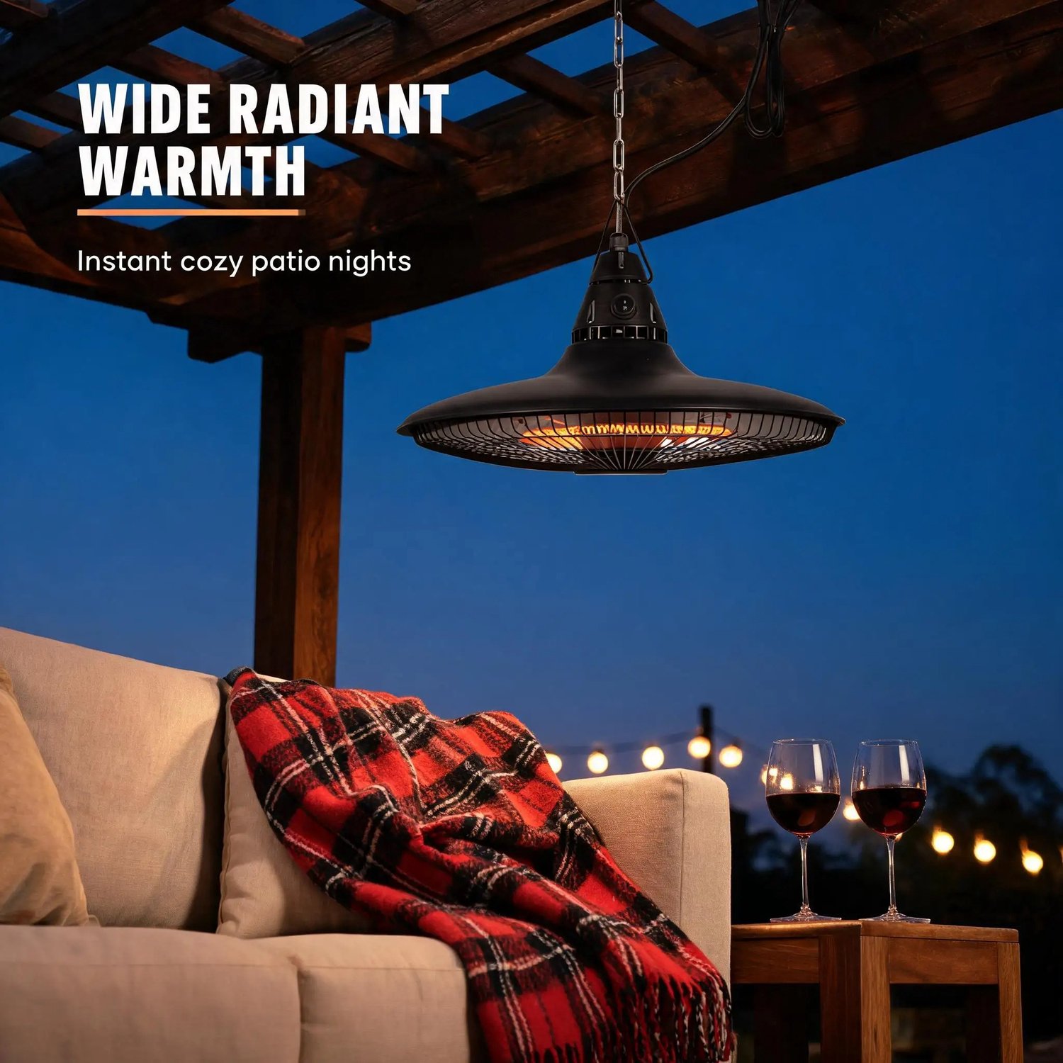 Veya Infrarood verwarming - Verwarmingspaneel – Plafond - Terrasverwarmers - Terrasverwarmer -Afstandbediening - 1500W - IP65 – foto 2