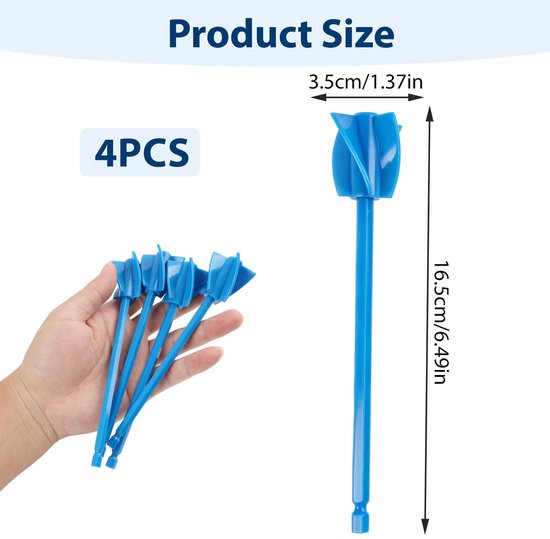 Mengstaaf - Siliconen - 1/4 inch - 4 stuks — afbeelding 5