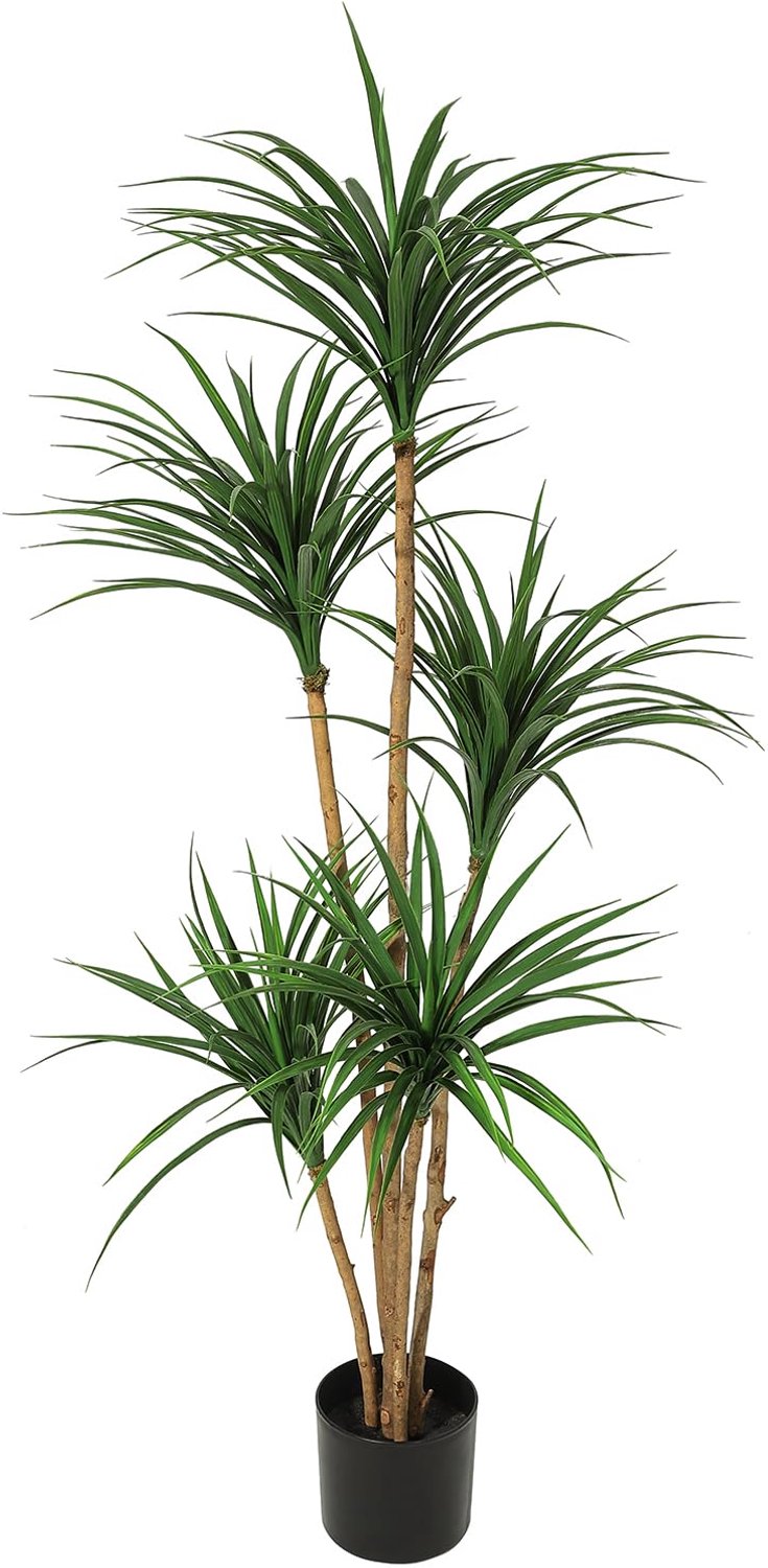 Triumpunpre 150cm Zeer levensechte kunstmatige Dracaena: decoratieve kunstplant met vormbare takken voor woning en kantoor