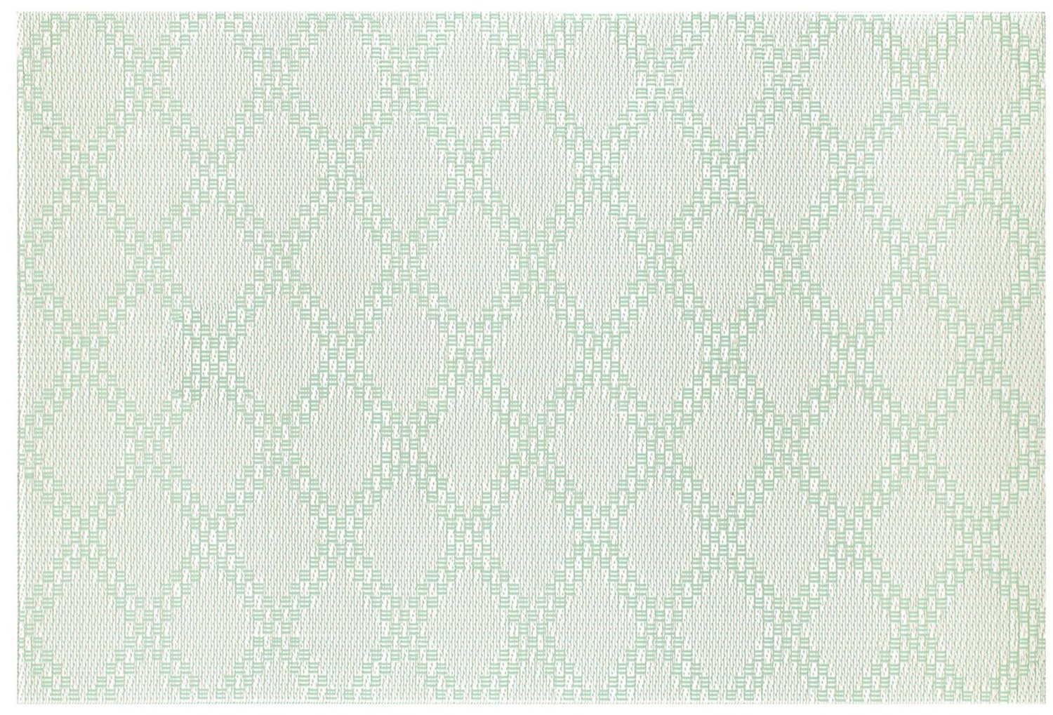 Placemats Set van 4 – Geweven Look PVC – Rhombi Mint – 30x45 cm – Afwasbaar – Onderlegger & Tafeldecoratie