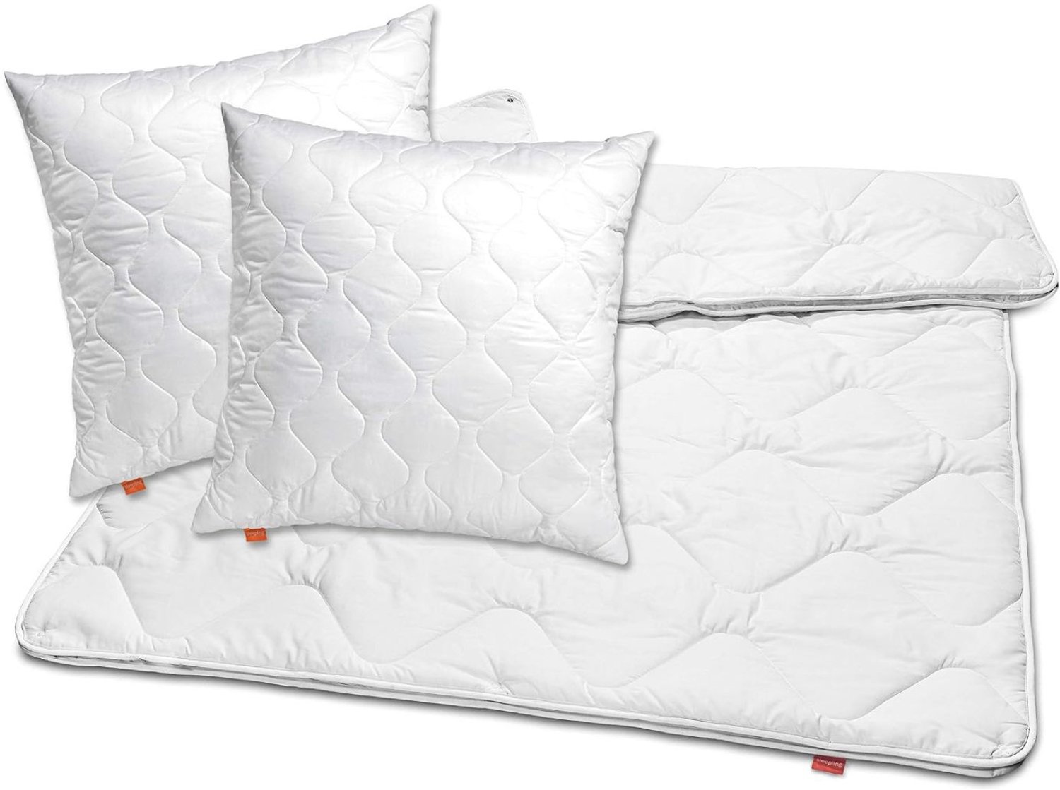 Sleepling dekbed kussen set Basic 100 | dekbed 200 x 200 cm en 2x kussen 80 x 80 cm | 4-seizoenendekbed | overtrek van 100% microvezel | Made in EU | wasbaar tot 60 graden | wit