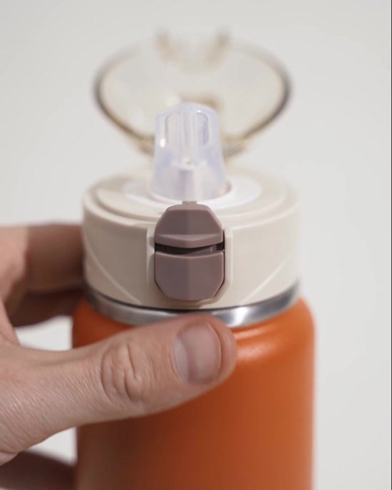 VANN® RVS Drinkfles met rietje 750 ML voor volwassenen - Bidon met rietje - sportfles 24 uur koud/12 uur warm - Satin Noir - VANN ACTIVATE BOTTLE