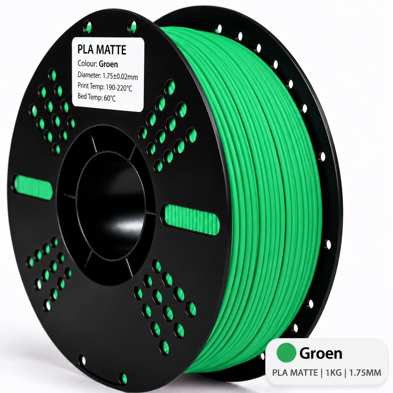 Koppelprint PLA Matte Filament – Groen – 1.75mm – 1KG – Koppelprint Matte Groen