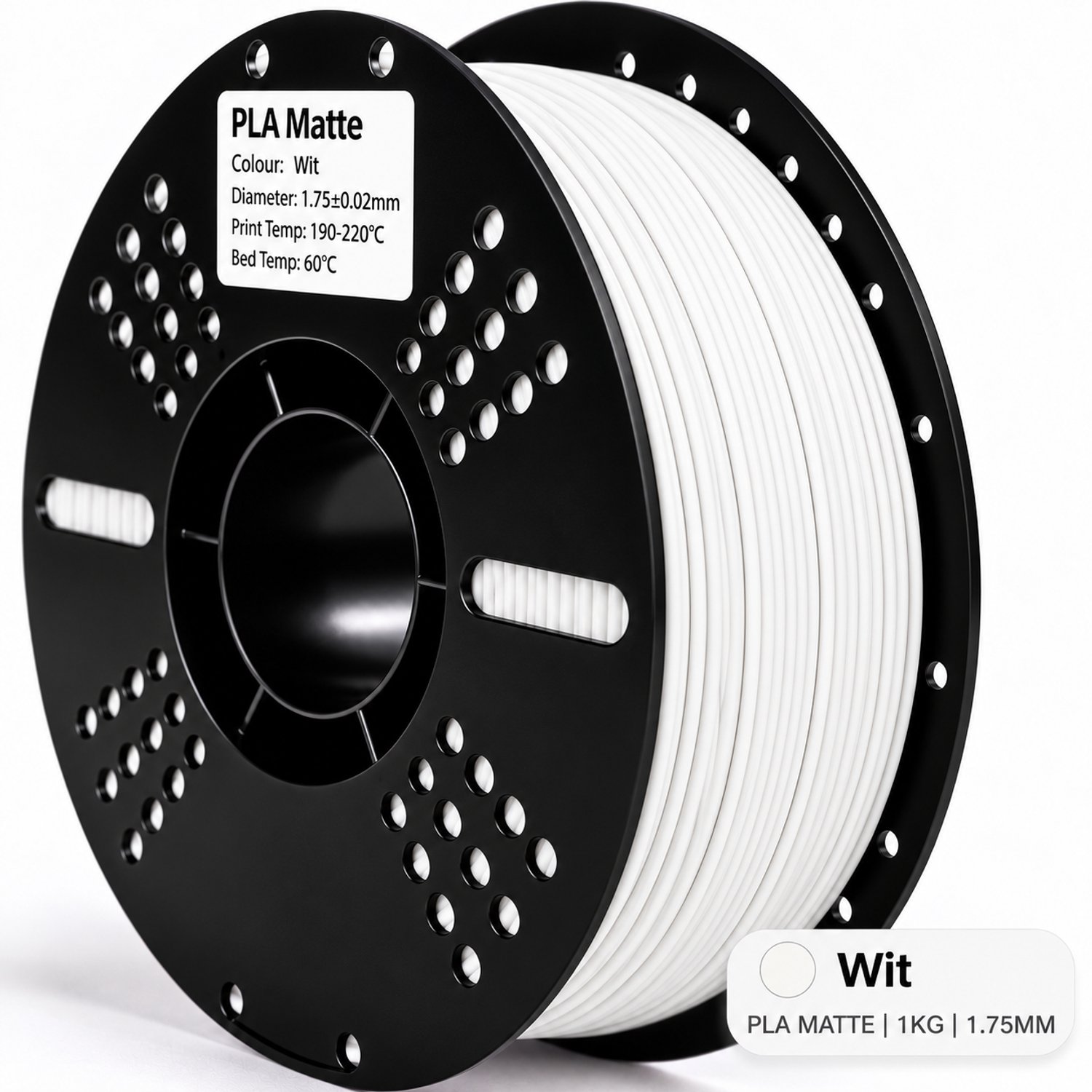 Koppelprint PLA Matte Filament – Wit – 1.75mm – 1KG – Koppelprint Matte Wit
