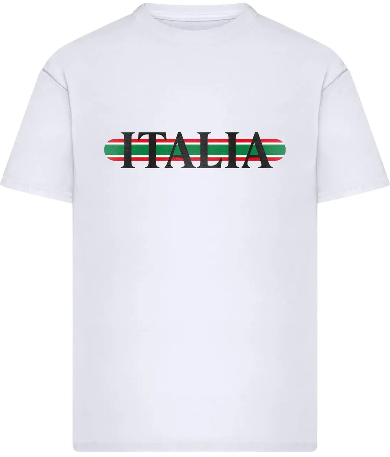 Oversized T-shirt Mister Tee Italia Stripes Wit