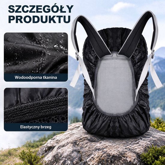 2 stuks - Reflecterende Rugzakhoes - Waterdichte Polyester Rugzak Regenhoes - Rugzakbeschermhoes voor Wandelen-Fietsen-Klimmen
