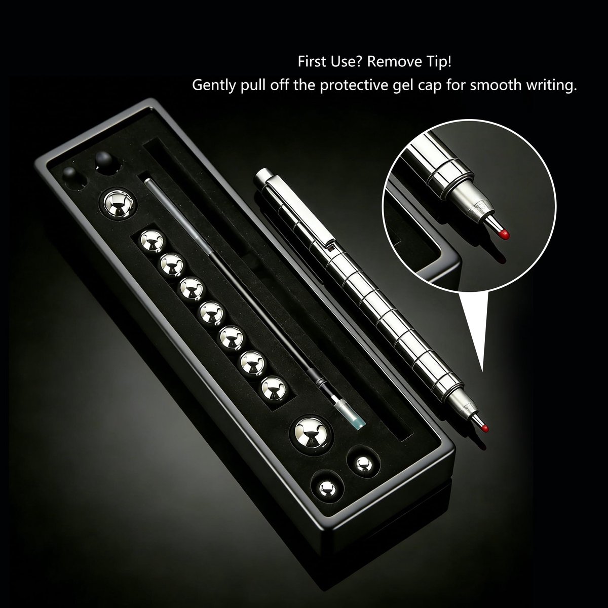 Magnetische Friemelpen - Multifunctioneel - Zilver - Stressverlichtend gadget voor volwassenen - ShopVlot