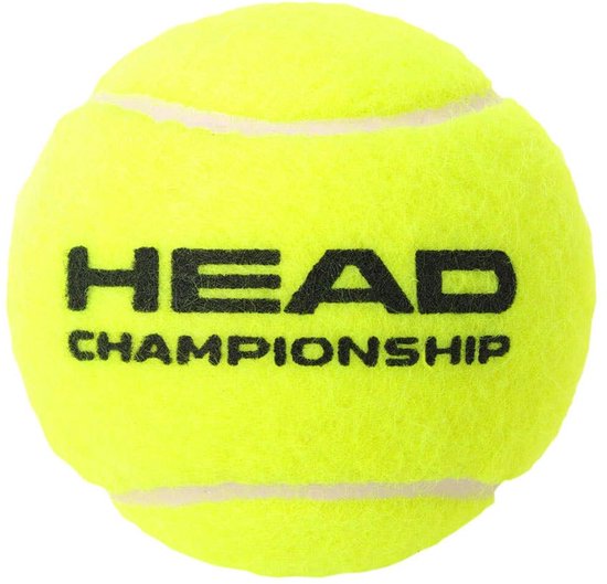 Een HEAD Championship tennisbal in felgeel.
