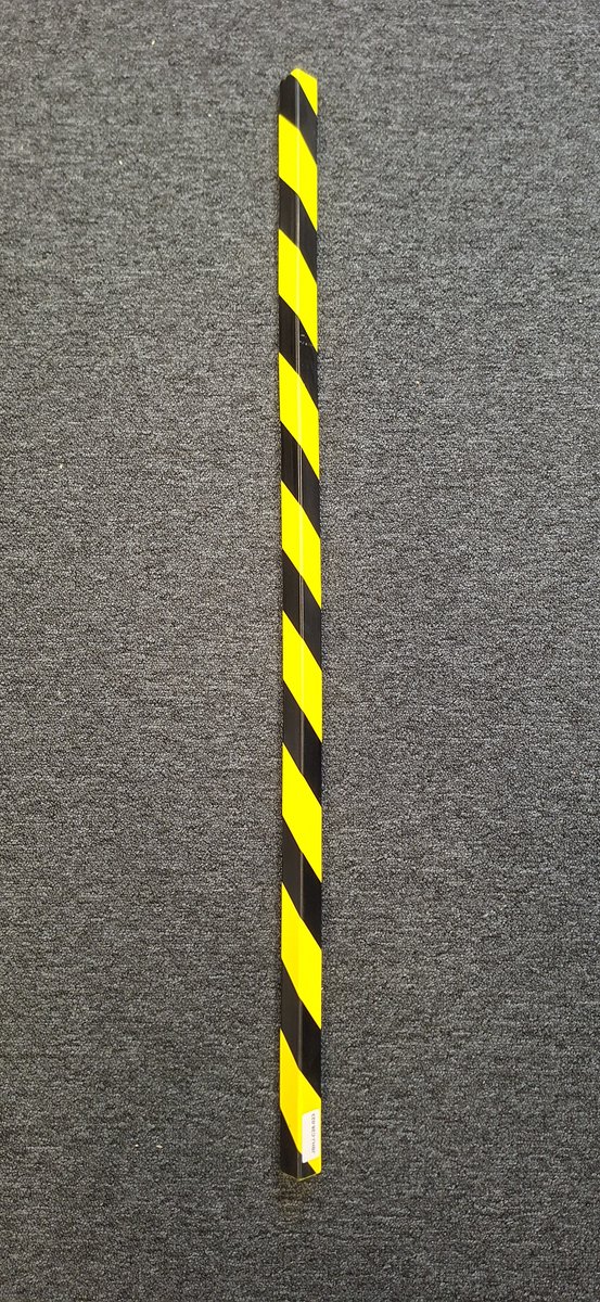 Hoekbeschermer Zelfklevende Stootbescherming voor Hoek 100 cm x 2,5 cm x 2,5 cm kleur geel/zwart