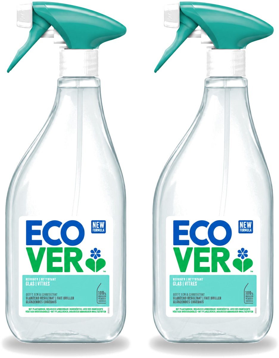 2 x Ecover - Glasreiniger Spray - 500 ml - Voordeelverpakking - 2 stuks