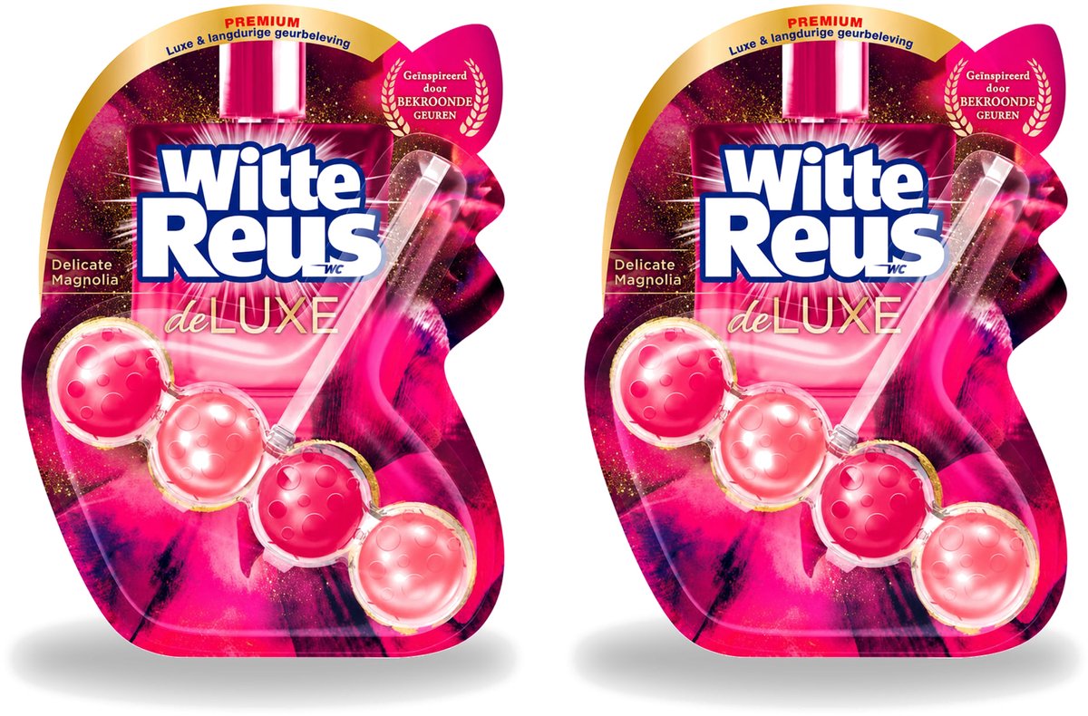 2 x Witte Reus - DeLuxe Toiletblok - Delicate Magnolia - 1 Toiletblok - Voordeelverpakking - 2 stuks