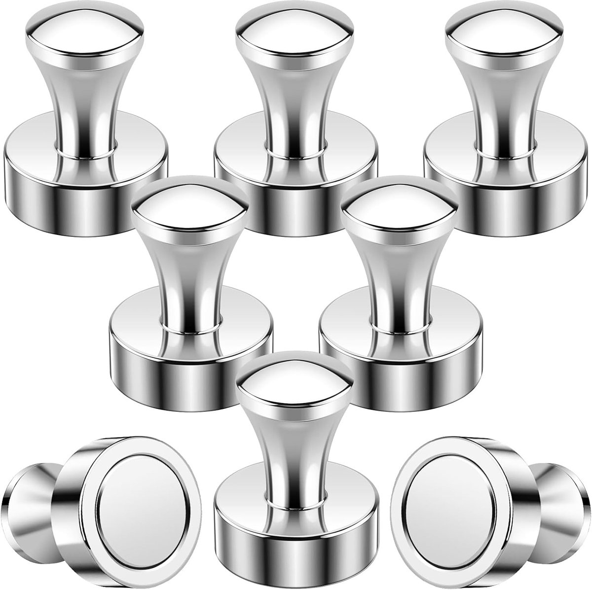 16 x 20 mm neodymium magneet pushpins, 8 stuks sterke pinmagneten voor whiteboard, prikbord, kaart, magneetbord, koelkast