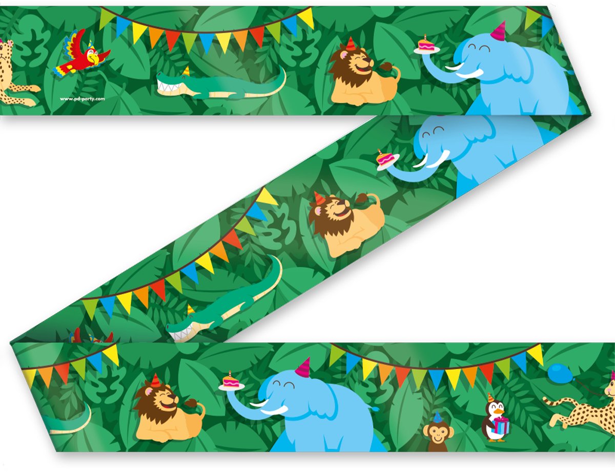 LUQ – Jungle Kinderfeestje Party Tape – 12 m – Safari Party Birthday Decoratie – Verjaardag Versiering – Direct Ophangen