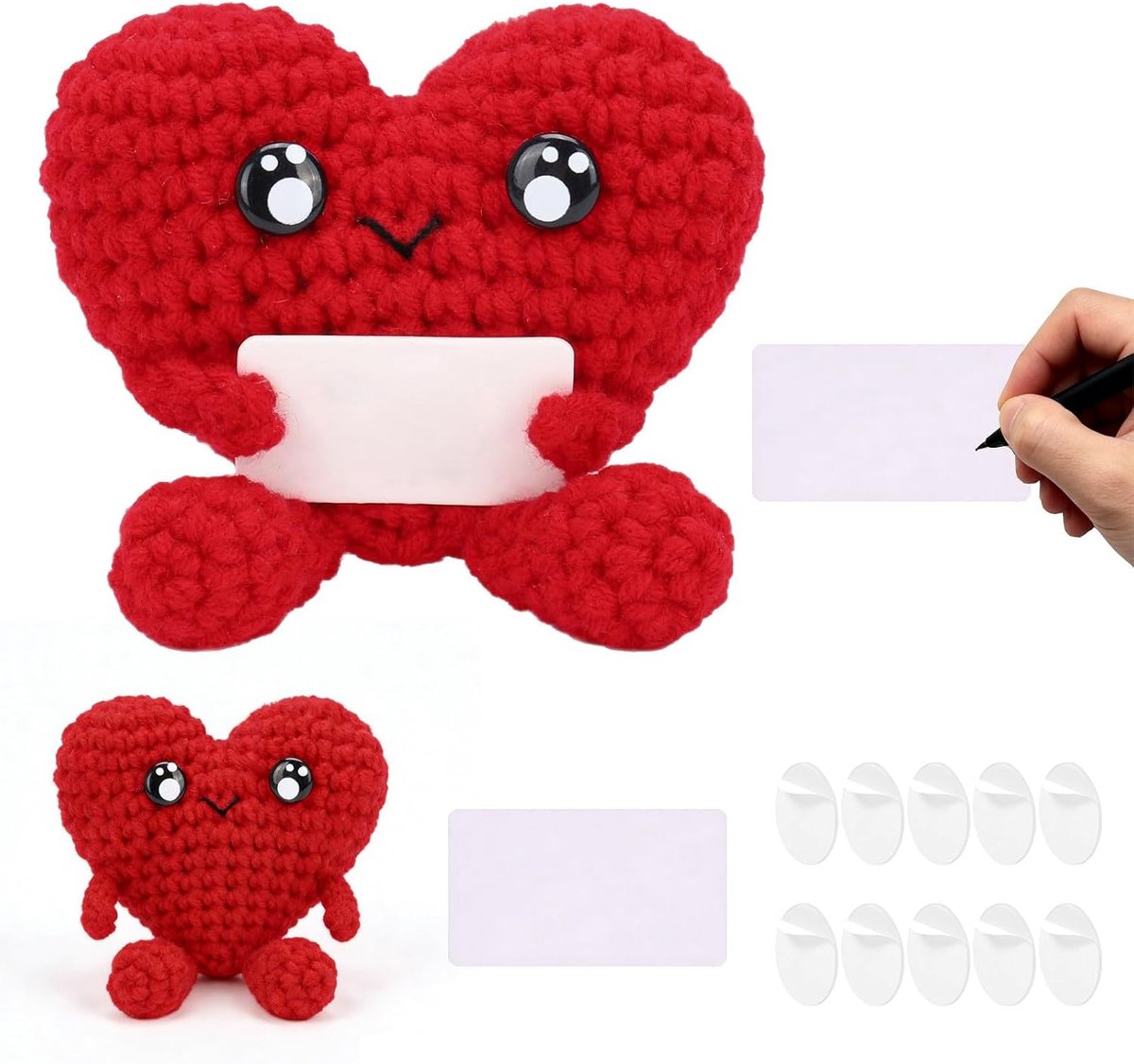 Hartje Handgemaakt, Pocket Hug Geluksmunt, Cadeautje voor Vrouwen en Mannen, Hart onder de riem, Verjaardag, Kerst, Jubileum, Bedankt of Beterschap (3.5 x 3.5 in）