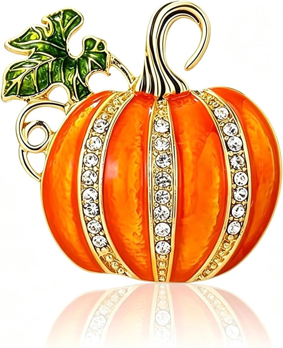Pompoenbroche voor herfstfeest, Halloween, Thanksgiving